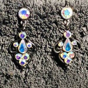 Aurora Borealis Rhinestone Dangles